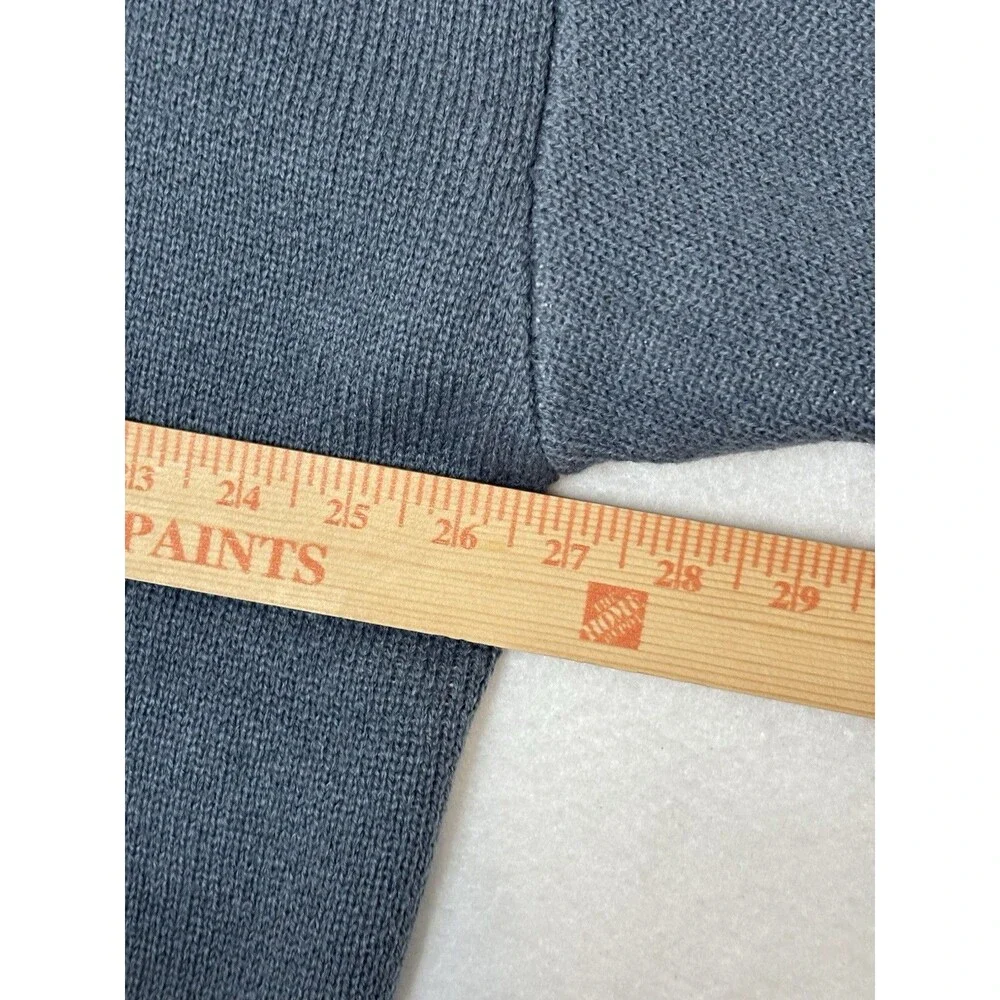 PacSun Flaming Dice Destructed Knit Sweater Blue Grey Grunge Streetwear Men's M